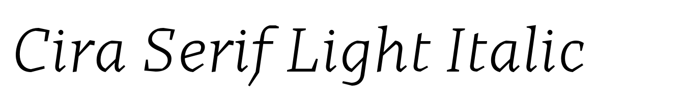 Cira Serif Light Italic